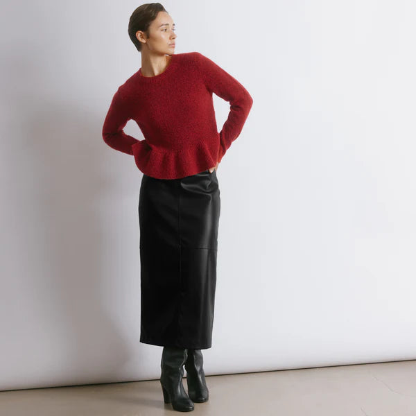 Mohair Blend Peplum Jumper
