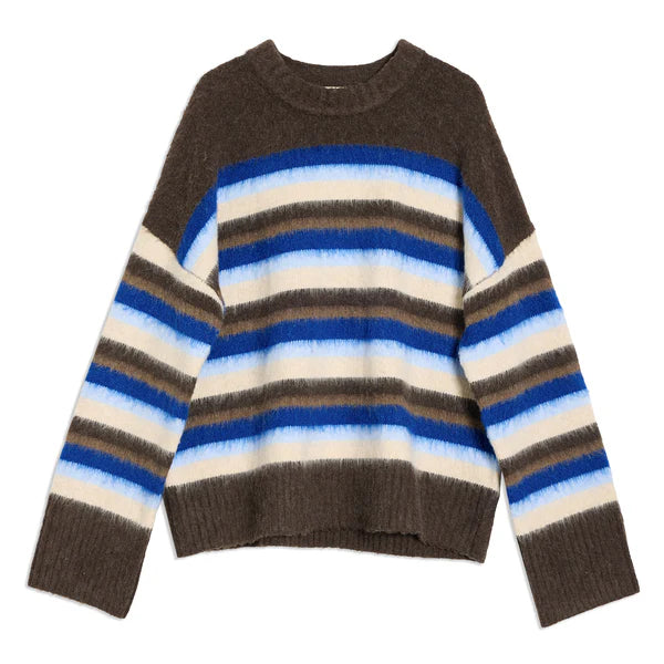 Chocolate & Blue Stripe Jumper