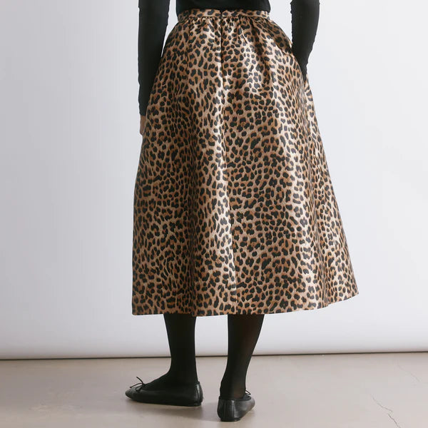 Animal Taffeta Full Skirt