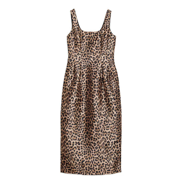 Animal Taffeta Tulip Dress