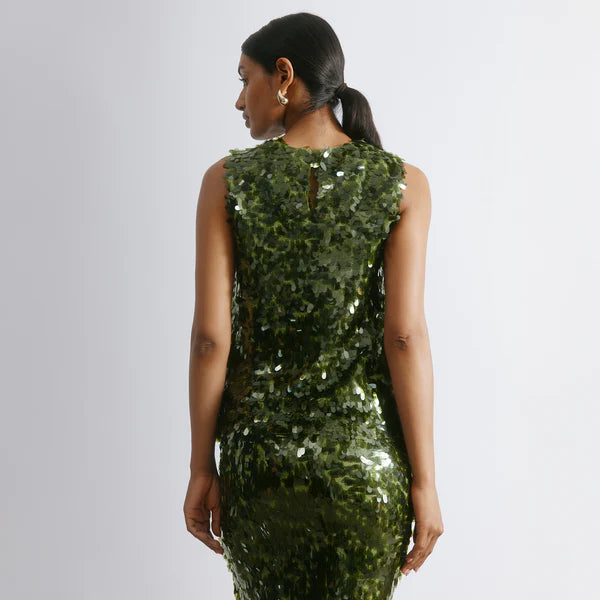 Drop Sequin Shell Top